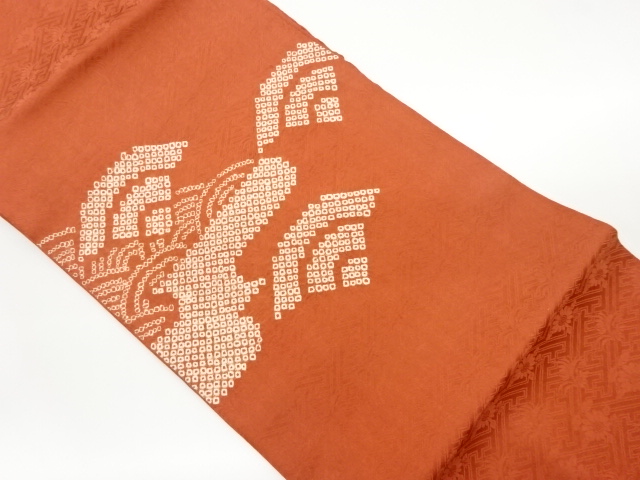 鹿の子絞り青海波模様名古屋帯